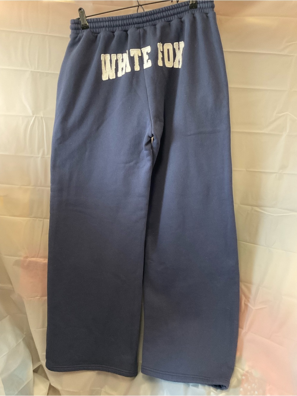 White Fox Navy Blue Sweatpants with Logo